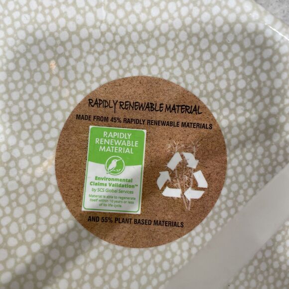 Set 4 Crackle 11” Melamine Dinner Plates Sigrid Olsen Coastal Sea Life Ocean - Picture 9 of 9